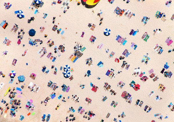 Aerial beach photographs by Gray Malin