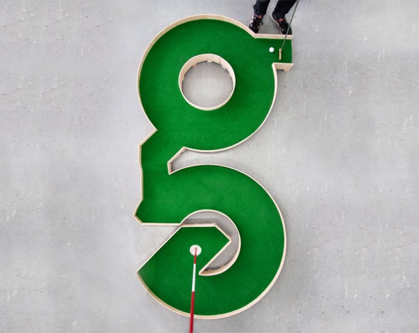 Typographic miniature golf course by Ollie Willis 7