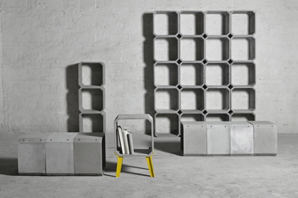 Zhi and Kou cement furnishings by Bentu Design