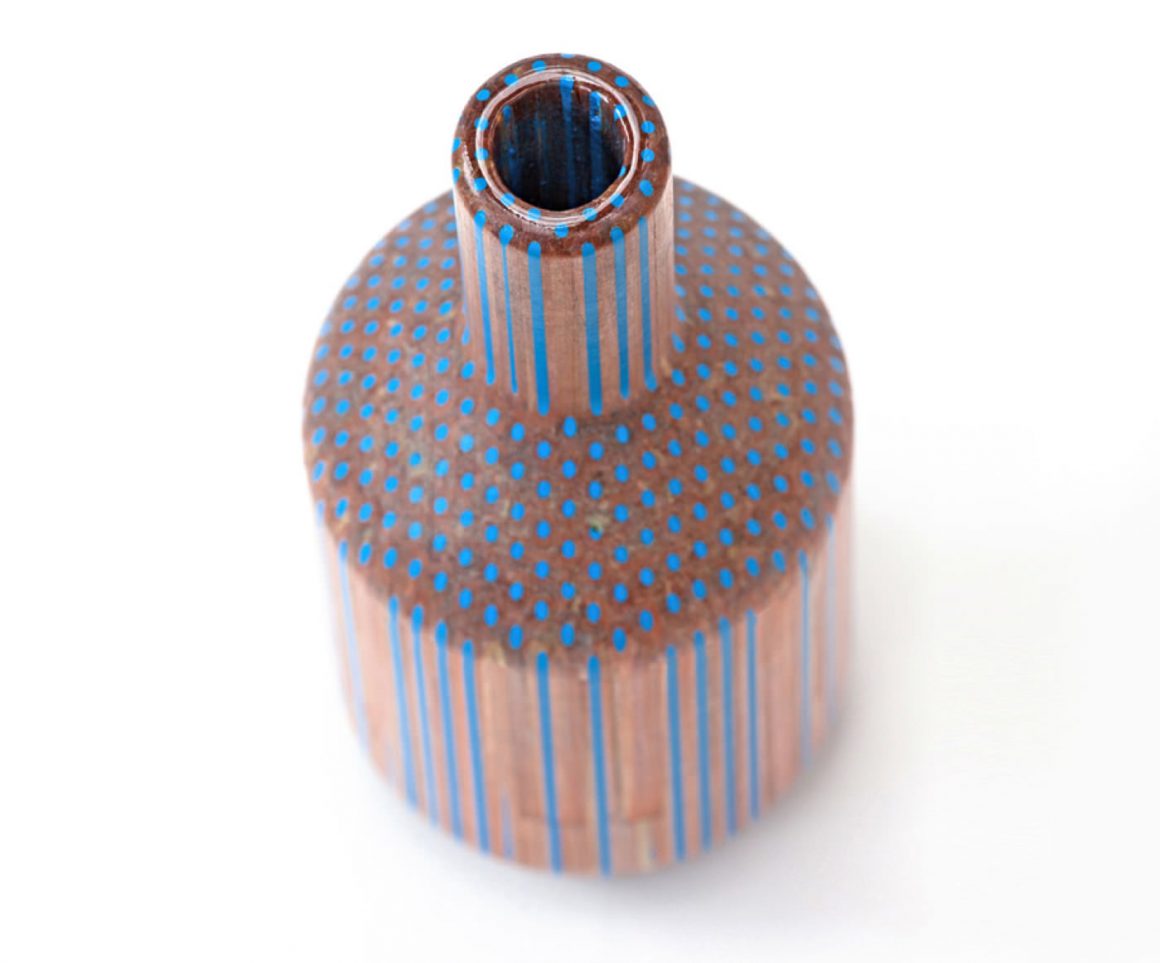 Vases created from hundreds of pencils "Amalgamated" by Studio Markunpoika 2