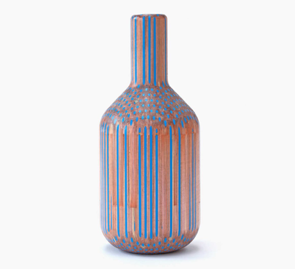 Vases created from hundreds of pencils "Amalgamated" by Studio Markunpoika 4