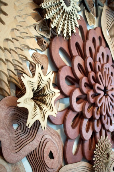 Layered wooden sculptures by Joshua Abarbanel 2