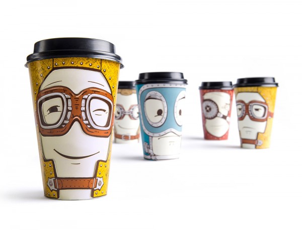 Take Away Coffee Cups by Backbone Branding for Gawatt Coffee Shop