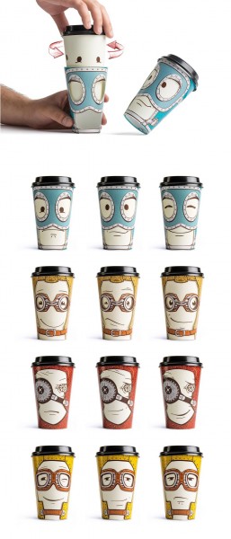 Take Away Coffee Cups by Backbone Branding for Gawatt Coffee Shop 4