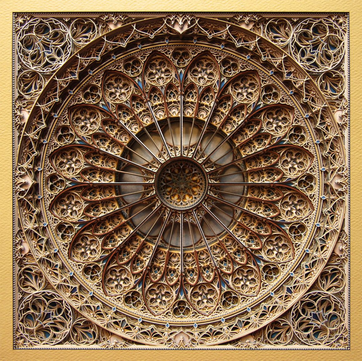 3D laser cut paper art by Eric Standley