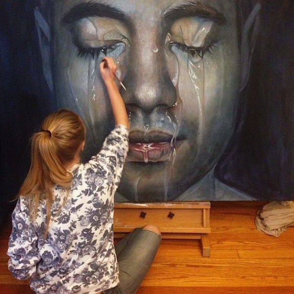 “Faces” paintings by Erica Elan Ciganek 2