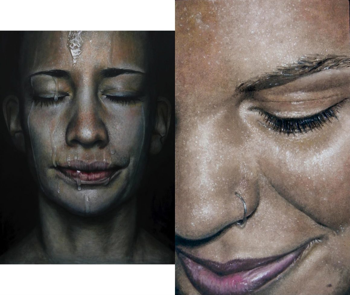 “Faces” paintings by Erica Elan Ciganek cover