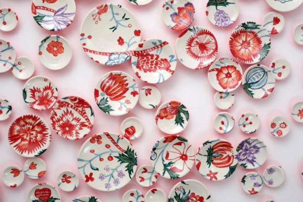 Ceramic Plate Installations by Molly Hatch 3