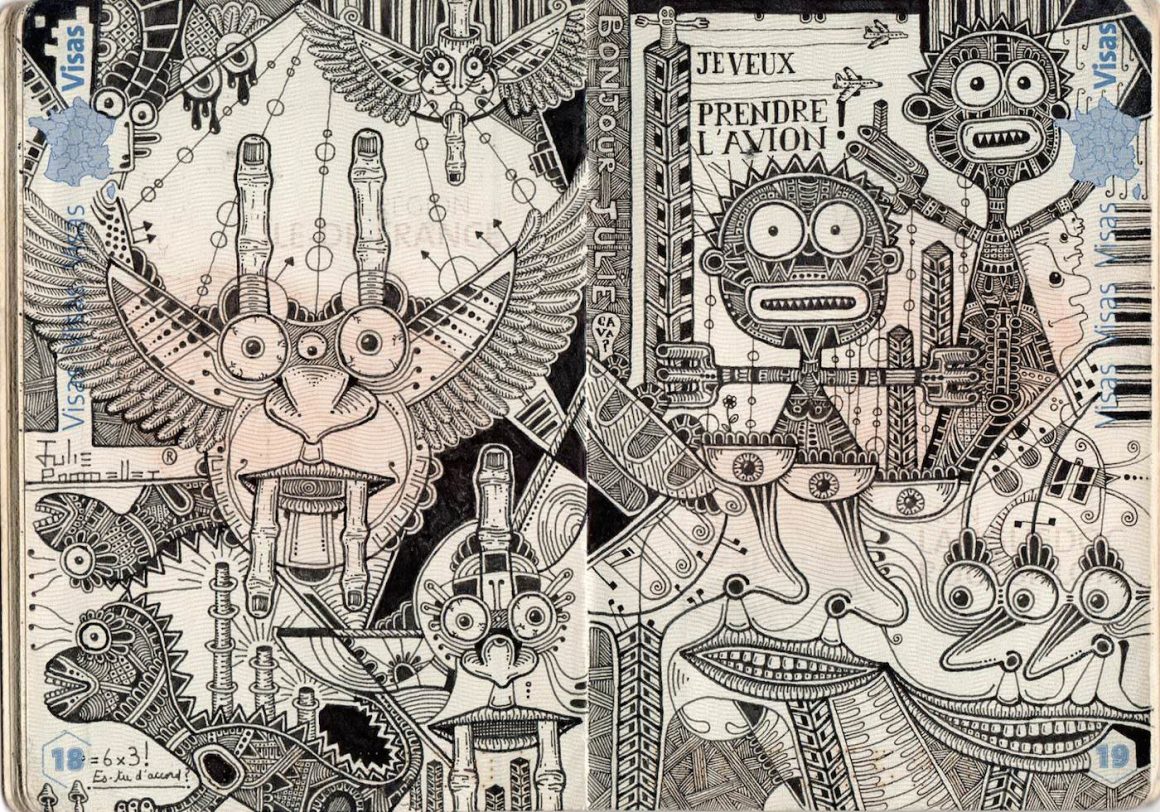 Passport Doodles by Léonard Combier 4