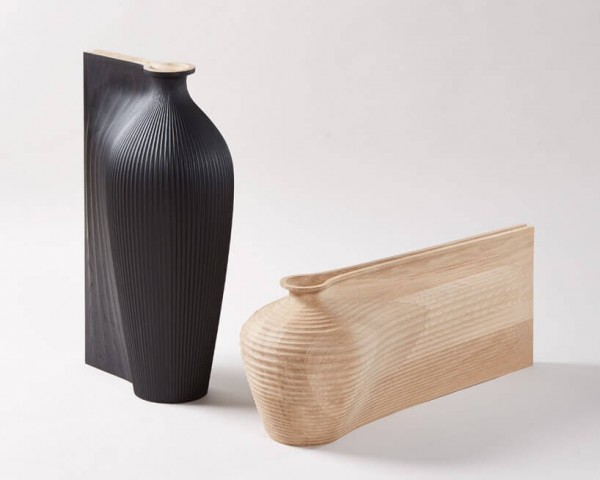 Fluid sculptural vessels by Zaha Hadid and Gareth Neal