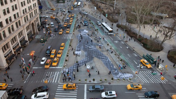 Time-Lapse: A Walker in New York City by artist JR 2