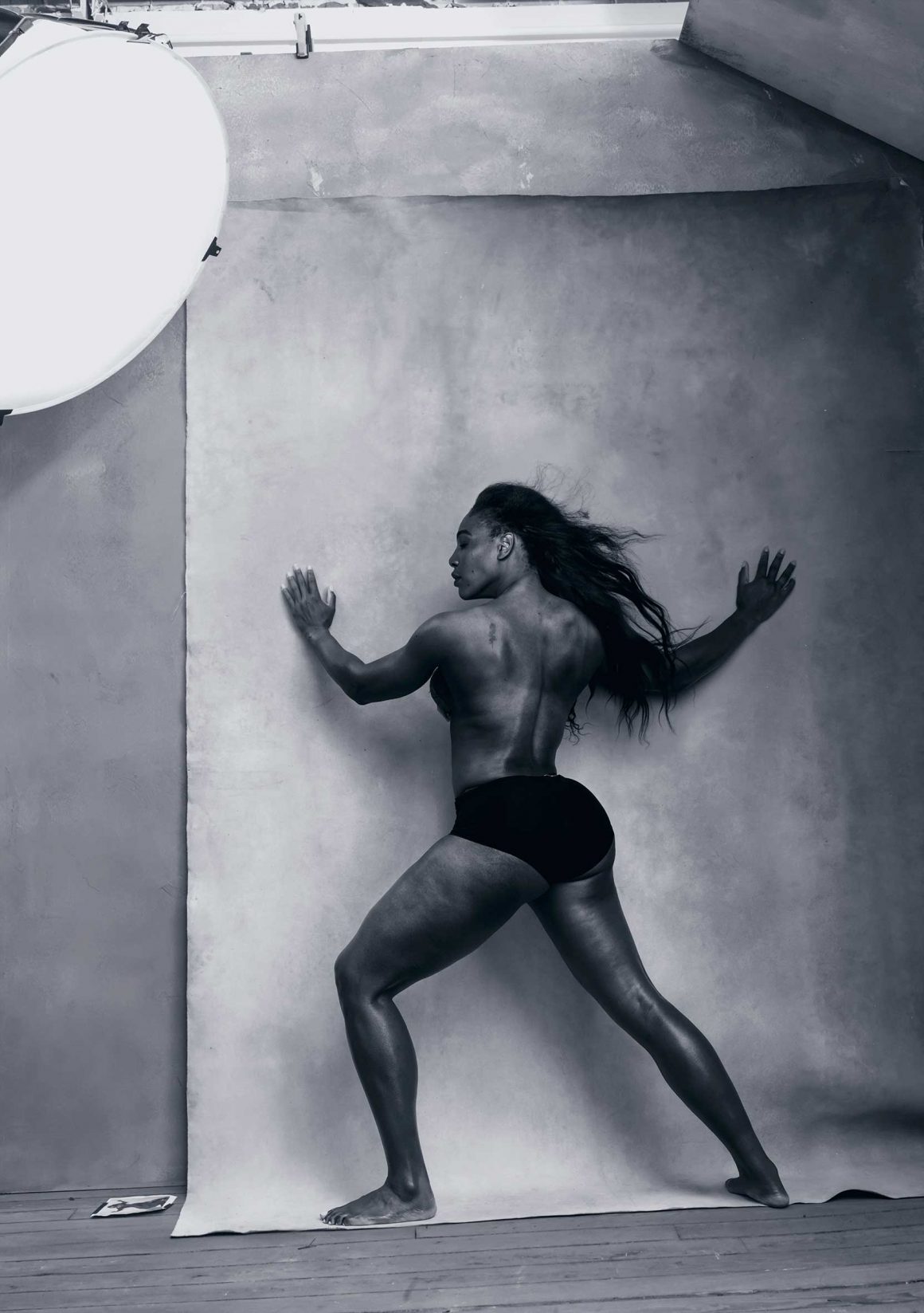 Serena Williams photographed by Annie Leibovitz for the 2016 Pirelli Calendar