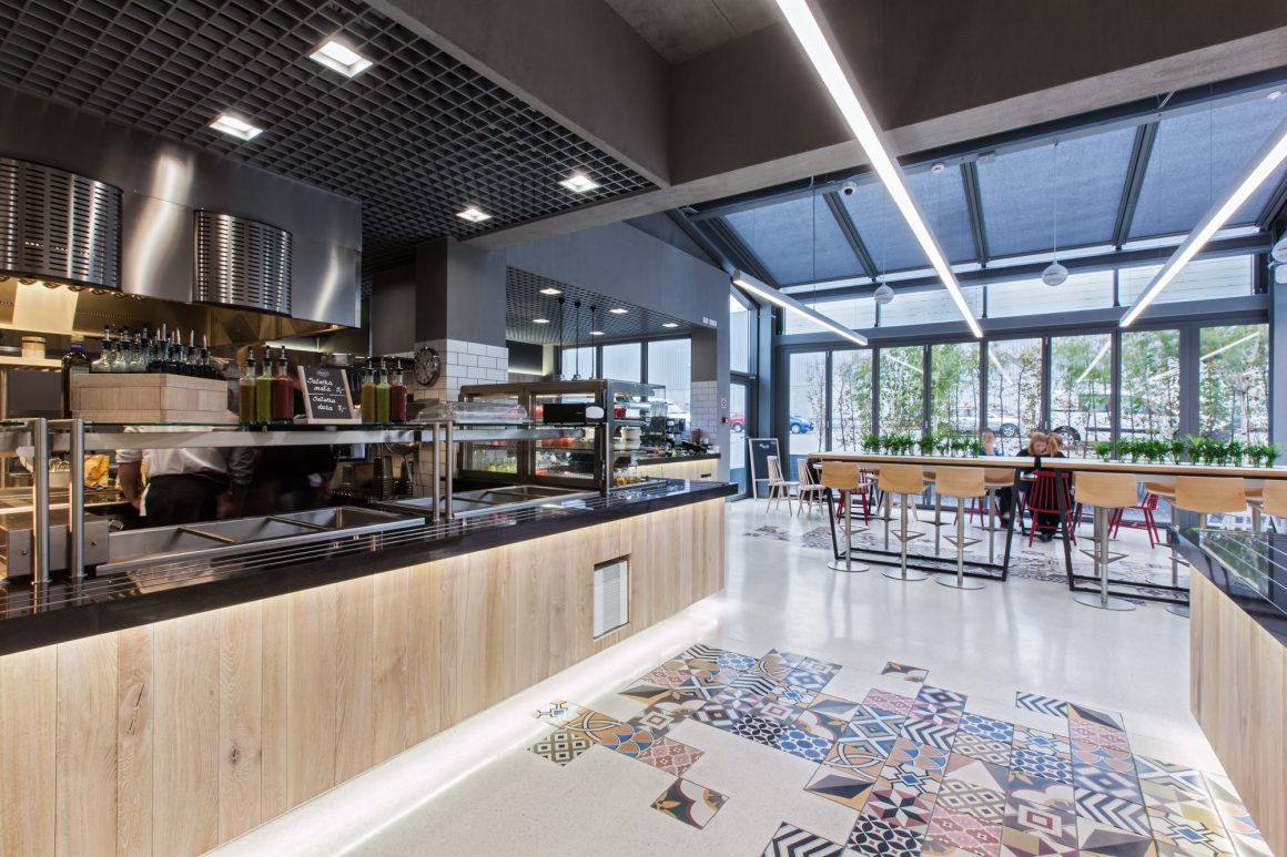 Lidl Headquarters restaurant by mode:lina architekci