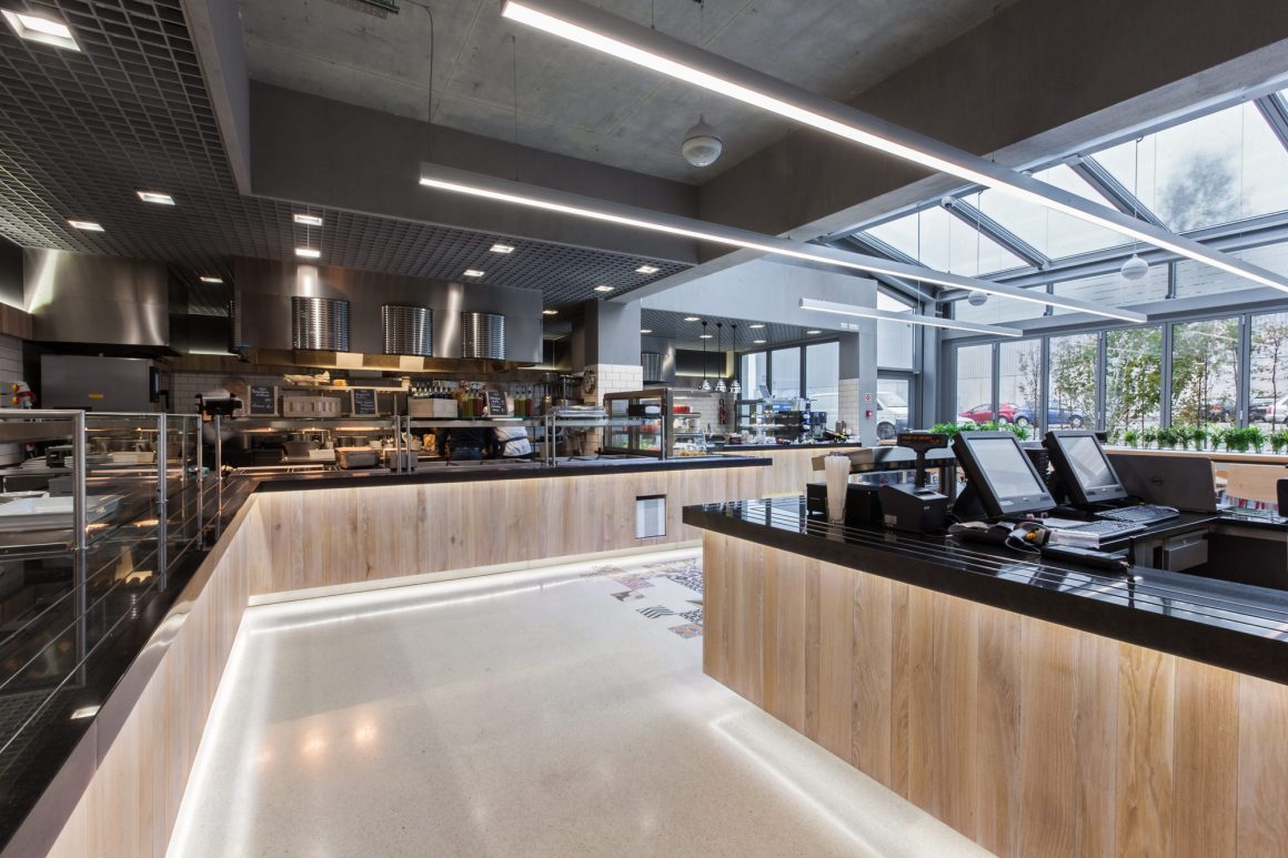 Lidl Headquarters restaurant by mode:lina architekci